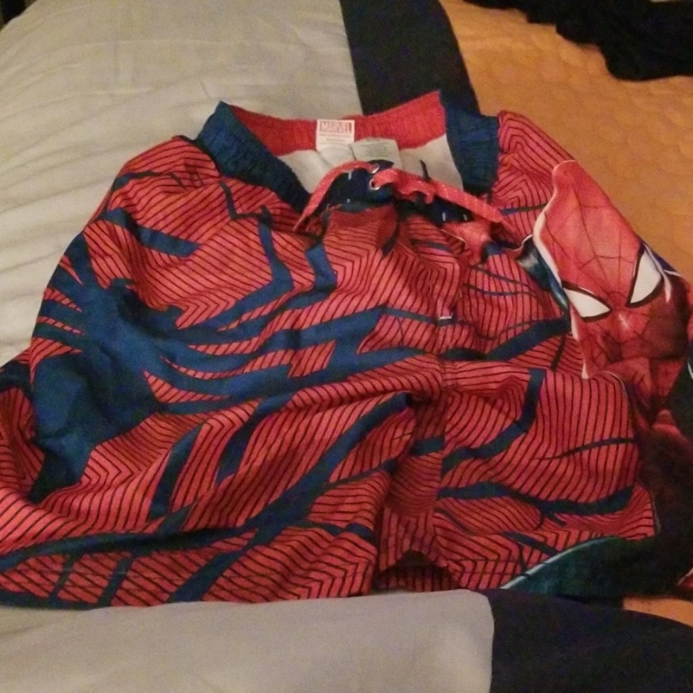 Spiderman swim trunks 10/12